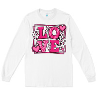 White Love leopard frame Long Sleeve Tee - LillyAllenDesigns