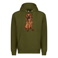 Army Green labrador Premium Hoodie - JahusDesignShop