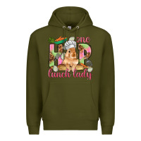 Army Green One hip lunch lady Easter Day Premium Hoodie - HowdyJamesFarm