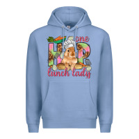 Colony Blue One hip lunch lady Easter Day Premium Hoodie - HowdyJamesFarm