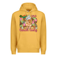Mustard One hip lunch lady Easter Day Premium Hoodie - HowdyJamesFarm