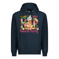 Navy One hip lunch lady Easter Day Premium Hoodie - HowdyJamesFarm