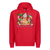 Red One hip lunch lady Easter Day Premium Hoodie - HowdyJamesFarm