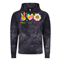 Cloud Black peace love happiness Vintage Hoodie - NancyCooperArtShop