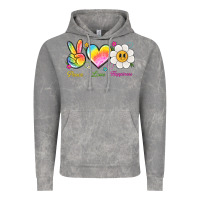 Cloud Rock peace love happiness Vintage Hoodie - NancyCooperArtShop