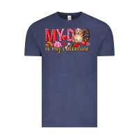 Vintage Denim my dog is my valentine Vintage Tee - NancyCooperArtShop