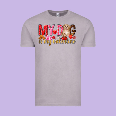 My Dog Is My Valentine Vintage Tee Designed By Nancycooperartshop