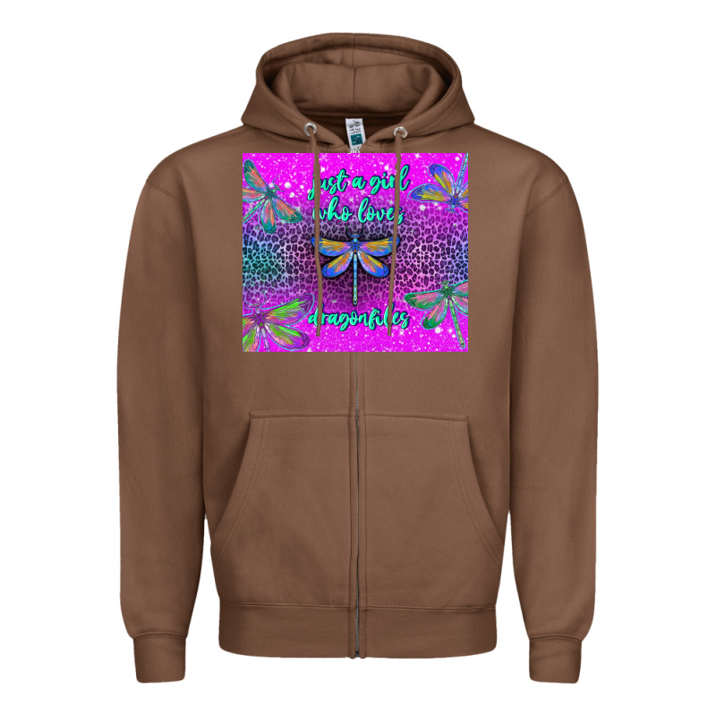 Just A Girl Who Loves Dragonfiles Zipper Hoodie by TumblerDesignByShophia | Teevron