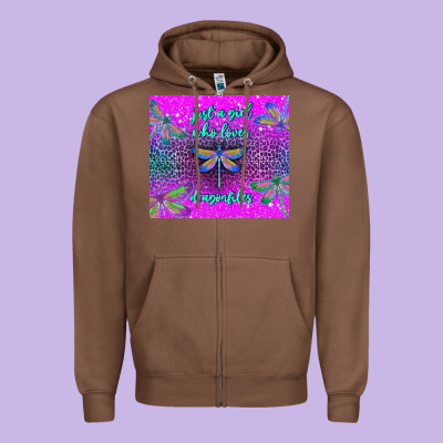 Just A Girl Who Loves Dragonfiles Zipper Hoodie Designed By Tumblerdesignbyshophia