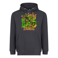 Smoke St. Patrick's day lucky Saurus Heavyweight Hoodie - HowdyJamesFarm