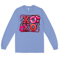 Colony Blue Xoxo Valentine's Day leopard frame Long Sleeve Tee - LillyAllenDesigns