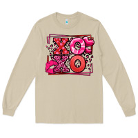 Mushroom Xoxo Valentine's Day leopard frame Long Sleeve Tee - LillyAllenDesigns