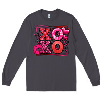 Smoke Xoxo Valentine's Day leopard frame Long Sleeve Tee - LillyAllenDesigns