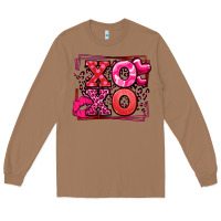 Toasted Coconut Xoxo Valentine's Day leopard frame Long Sleeve Tee - LillyAllenDesigns