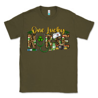 Army Green one lucky nurse Classic Tee - CowhideDigitalArt
