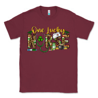 Burgundy one lucky nurse Classic Tee - CowhideDigitalArt