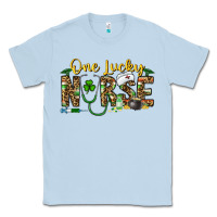 Dusty Blue one lucky nurse Classic Tee - CowhideDigitalArt
