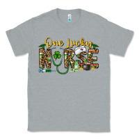 Heather Grey one lucky nurse Classic Tee - CowhideDigitalArt