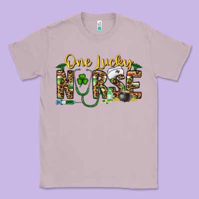 One Lucky Nurse Classic Tee Designed By Cowhidedigitalart