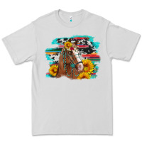 Dove Grey horse with sunflowers Premium Tee - Artiststas