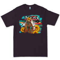 Plum horse with sunflowers Premium Tee - Artiststas
