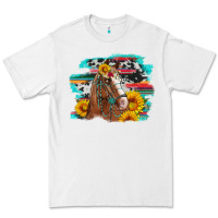 White horse with sunflowers Premium Tee - Artiststas