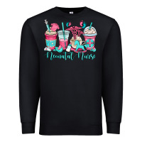 Black nicu neonatal nurse coffee cups Premium Sweatshirt - OliviaCreatesArt