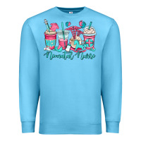 Ocean Blue nicu neonatal nurse coffee cups Premium Sweatshirt - OliviaCreatesArt