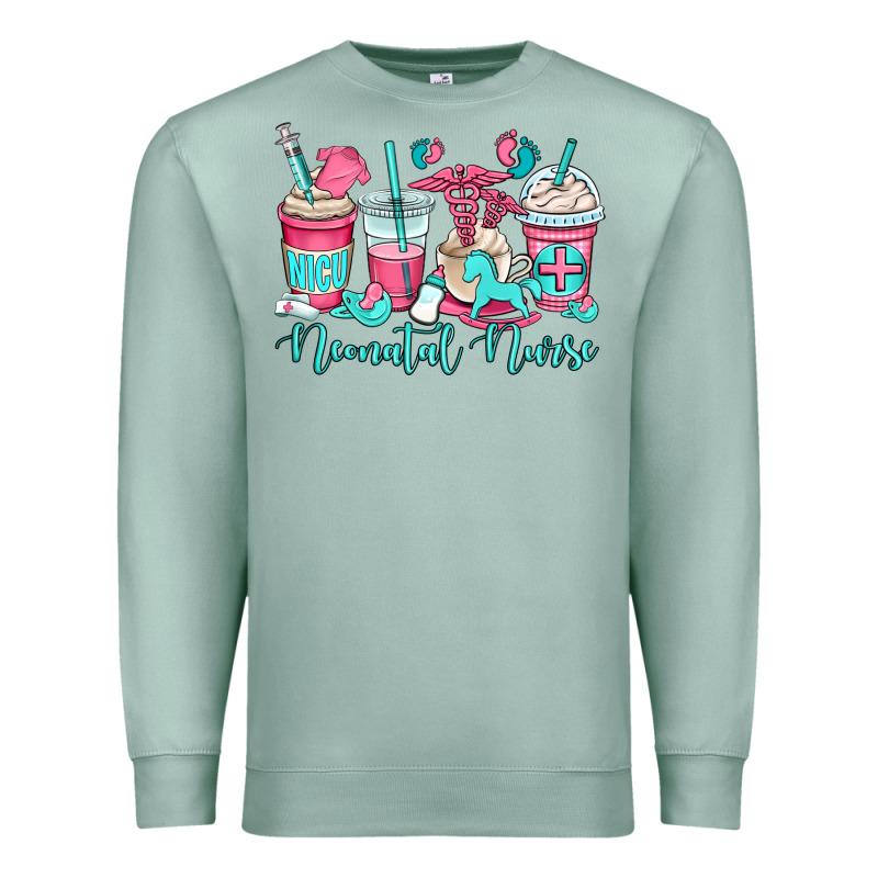 Nicu Neonatal Nurse Coffee Cups Premium Sweatshirt by OliviaCreatesArt | Teevron