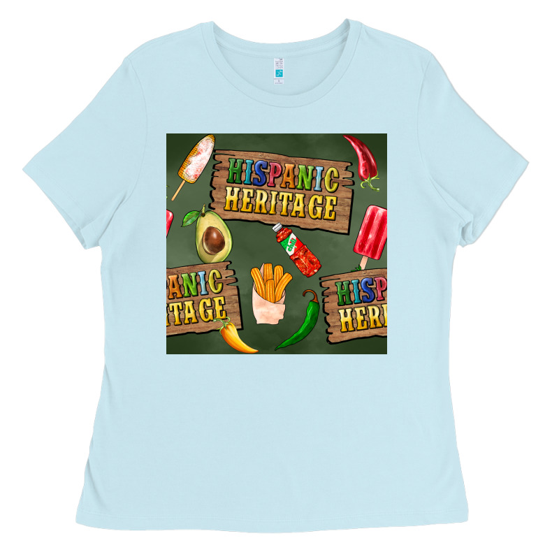 Hispanic Heritage Seamless Pattern Ladies Tee by BundleAndBundleShop | Teevron