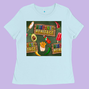 Hispanic Heritage Seamless Pattern Ladies Tee Designed By Bundleandbundleshop