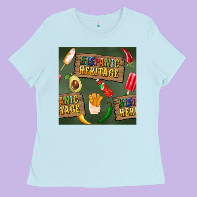 Hispanic Heritage Seamless Pattern Ladies Tee Designed By Bundleandbundleshop