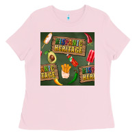 Bubblegum Pink hispanic heritage seamless pattern Ladies Tee - BundleAndBundleShop