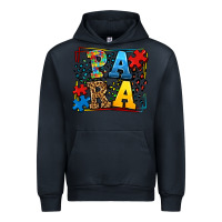 Navy autism leopard frame para Urban Hoodie - LillyAllenDesigns