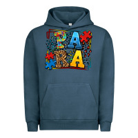 Pigment Midnight Navy autism leopard frame para Urban Hoodie - LillyAllenDesigns