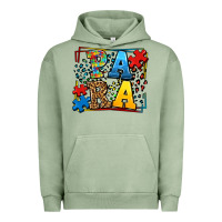 Pigment Oil Green autism leopard frame para Urban Hoodie - LillyAllenDesigns