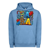 Pigment Pebble Blue autism leopard frame para Urban Hoodie - LillyAllenDesigns