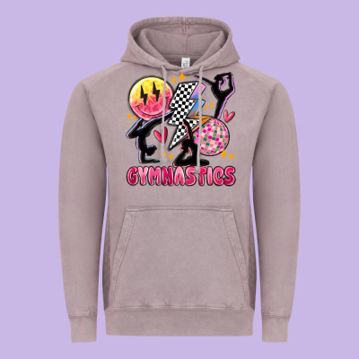Retro Gymnastics Vintage Hoodie Designed By Maliassmallbusiness