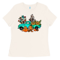 Bone cactus pumpkin truck fall Ladies Tee - JahusDesignShop