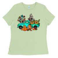 Matcha cactus pumpkin truck fall Ladies Tee - JahusDesignShop
