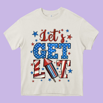 Let's Get Lit Heavy Core Tee Designed By Bundleandbundleshop