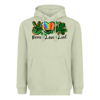 Matcha Peace love St. Patrick's Day Heavyweight Hoodie - CowGirlArtShop