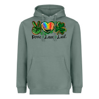 Sage Peace love St. Patrick's Day Heavyweight Hoodie - CowGirlArtShop