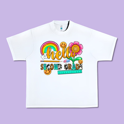 Hello Second Grade Urban Heavy Tee Designed By Nancycooperartshop