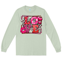 Matcha Love Valentine's Day leopard frame Long Sleeve Tee - LillyAllenDesigns
