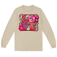 Mushroom Love Valentine's Day leopard frame Long Sleeve Tee - LillyAllenDesigns