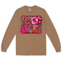 Toasted Coconut Love Valentine's Day leopard frame Long Sleeve Tee - LillyAllenDesigns