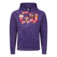 Cloud Purple valentines day coffee cups Vintage Hoodie - MaliasSmallBusiness