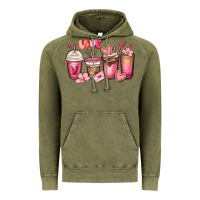 Vintage Olive valentines day coffee cups Vintage Hoodie - MaliasSmallBusiness