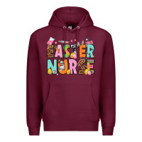 Burgundy Easter nurse Easter Day Premium Hoodie - HowdyJamesFarm